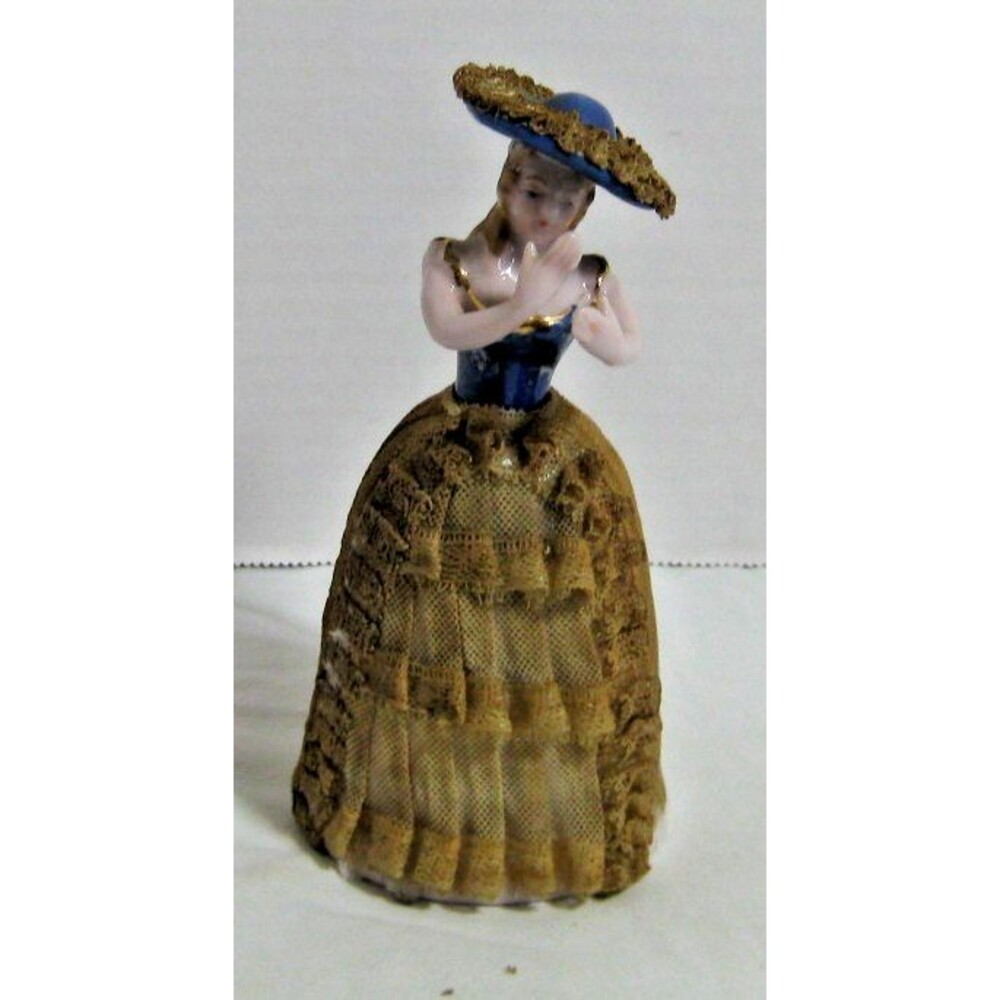 Vintage Dresden Style  Lace lady Lady Porcelain  Figurine Doll